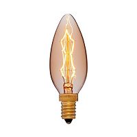 Лампа светодиодная филаментная Ретро Sun Lumen Свеча C35 Е14 220В 4Вт 300Лм 2200K картинка 